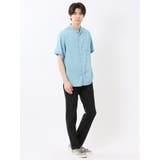 リネン混 楊柳 バンドカラー半袖シャツ | TAKA-Q MEN | 詳細画像15