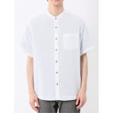 リネン混 楊柳 バンドカラー半袖シャツ | TAKA-Q MEN | 詳細画像6