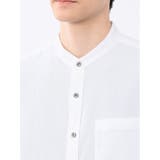 リネン混 楊柳 バンドカラー半袖シャツ | TAKA-Q MEN | 詳細画像9