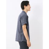 リネン混シャンブレー オープンカラー半袖シャツ | TAKA-Q MEN | 詳細画像40