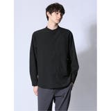 05黒 | ストレッチ バンドカラー長袖シャツ | TAKA-Q MEN