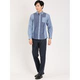 綿シャンブレー 切替ボタンダウン長袖シャツ | TAKA-Q MEN | 詳細画像10