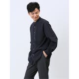 ストレッチ ギャバジン バンドカラー長袖シャツ | TAKA-Q MEN | 詳細画像22