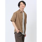33ベージュ | パナマジャガード レギュラーカラー半袖シャツ | TAKA-Q MEN