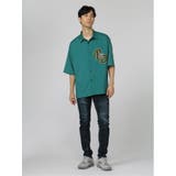 カレッジロゴ レギュラーカラー 半袖BIGシャツ | TAKA-Q MEN | 詳細画像12 