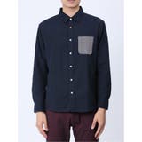 綿オックス ポケット切替 レギュラーカラー長袖シャツ | TAKA-Q MEN | 詳細画像15