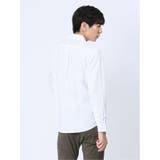 綿オックス ポケット切替 レギュラーカラー長袖シャツ | TAKA-Q MEN | 詳細画像3