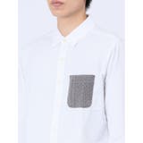 綿オックス ポケット切替 レギュラーカラー長袖シャツ | TAKA-Q MEN | 詳細画像8