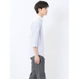 綿パナマ 配色 レギュラーカラー7分袖シャツ | TAKA-Q MEN | 詳細画像4