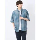 70青 | 接触冷感 総柄 レギュラーカラー半袖シャツ | TAKA-Q MEN