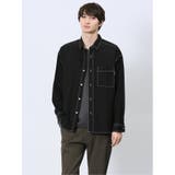 05黒 | タスランステッチ レギュラーカラー長袖シャツ | TAKA-Q MEN