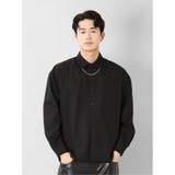 レーヨン混 ネックレス付 長袖BIGシャツ | TAKA-Q MEN | 詳細画像1 