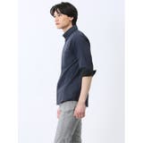 ダイヤ柄ドビー 二枚衿ボタンダウン 7分袖シャツ | TAKA-Q MEN | 詳細画像2