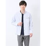 01白 | ペイズリードビー スタンドカラー長袖シャツ | TAKA-Q MEN