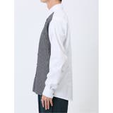 綿オックス×異素材切替 ショートワイドカラー長袖シャツ | TAKA-Q MEN | 詳細画像7 