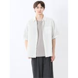 01白 | 吸水速乾 ナイアガラ レギュラーカラー半袖シャツ | TAKA-Q MEN