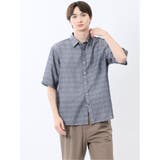 75紺 | 吸水速乾 ナイアガラ レギュラーカラー半袖シャツ | TAKA-Q MEN