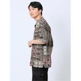 レーヨン幾何学柄 オープンカラー半袖シャツ | TAKA-Q MEN | 詳細画像14