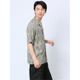 レーヨン幾何学柄 オープンカラー半袖シャツ | TAKA-Q MEN | 詳細画像28
