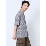 レーヨン幾何学柄 オープンカラー半袖シャツ | TAKA-Q MEN | 詳細画像4