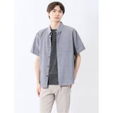 75紺 | 吸水速乾 パナマ ボタンダウン半袖シャツ | TAKA-Q MEN