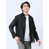 05黒 | 透かしドビー レギュラーカラー長袖シャツ | TAKA-Q MEN