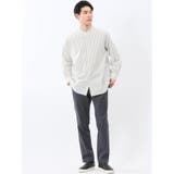 コットンタイプライター バンドカラー長袖シャツ | TAKA-Q MEN | 詳細画像5 