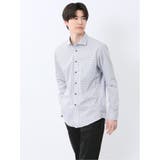ストレッチ プリント ワイドカラー長袖シャツ | TAKA-Q MEN | 詳細画像1