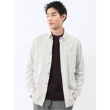 03ライトグレー | ストレッチ 綿ツイル ボタンダウン長袖シャツ | TAKA-Q MEN