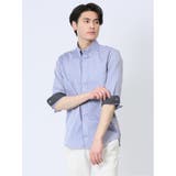 75紺 | 吸水速乾パナマ ボタンダウン7分袖シャツ | TAKA-Q MEN