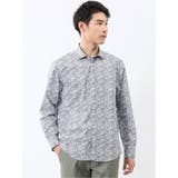 ストレッチ プリント ワイドカラー長袖シャツ | TAKA-Q MEN | 詳細画像1 