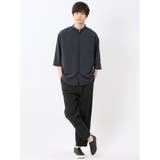 カウラ/Kaule リネンライク バンドカラー 7分袖シャツ | TAKA-Q MEN | 詳細画像5