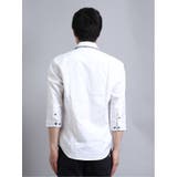 アーガイルドビー2枚衿カッタウェイ7分袖シャツ メンズ 半袖 | TAKA-Q MEN | 詳細画像10