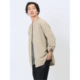 バンドカラー ロールアップ長袖シャツ | TAKA-Q MEN | 詳細画像11 