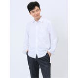 01白 | 千鳥ドビー ワイドカラー長袖シャツ | TAKA-Q MEN