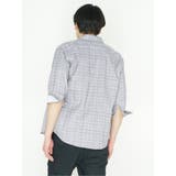 DRY ワッフルチェック レギュラーカラー7分袖シャツ | TAKA-Q MEN | 詳細画像4