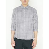 DRY ワッフルチェック レギュラーカラー7分袖シャツ | TAKA-Q MEN | 詳細画像7