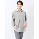 33ベージュ | TechLinen プルオーバー 7分袖シャツ | TAKA-Q MEN