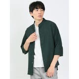 ポリトロ 変形スタンドカラー 7分袖シャツ | TAKA-Q MEN | 詳細画像16