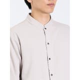 ポリトロ 変形スタンドカラー 7分袖シャツ | TAKA-Q MEN | 詳細画像8