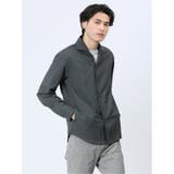 06グレー | メランジポリトロ ワイドカラースキッパー長袖シャツ | TAKA-Q MEN