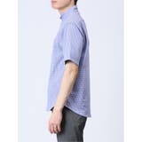 ストレッチ ギンガムサッカー スタンドカラー半袖シャツ | TAKA-Q MEN | 詳細画像10 