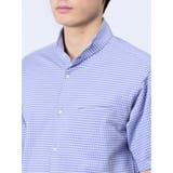 ストレッチ ギンガムサッカー スタンドカラー半袖シャツ | TAKA-Q MEN | 詳細画像12 