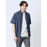 70青 | ストレッチ ボタンダウン半袖シャツ | TAKA-Q MEN