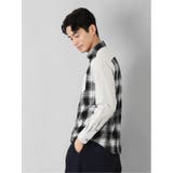 起毛チェック無地 クレイジーボタンダウン長袖シャツ | TAKA-Q MEN | 詳細画像2 