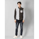 起毛チェック無地 クレイジーボタンダウン長袖シャツ | TAKA-Q MEN | 詳細画像23 