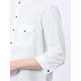 ストレッチ 楊柳 スタンドカラー7分袖シャツ | TAKA-Q MEN | 詳細画像11