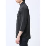 ストレッチ 楊柳 スタンドカラー7分袖シャツ | TAKA-Q MEN | 詳細画像18