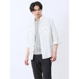 ストレッチ 楊柳 スタンドカラー7分袖シャツ | TAKA-Q MEN | 詳細画像5