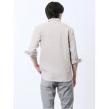 ふくれチェック カッタウェイカラー7分袖シャツ | TAKA-Q MEN | 詳細画像3